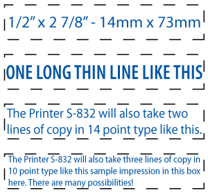 printer s-832 sample impressions